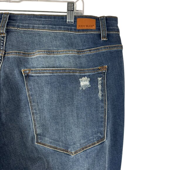 Judy Blue Skinny‎ Fit Jeans 22W Distressed Red Buffalo Plaid NWT PT-2481 - Picture 7 of 13